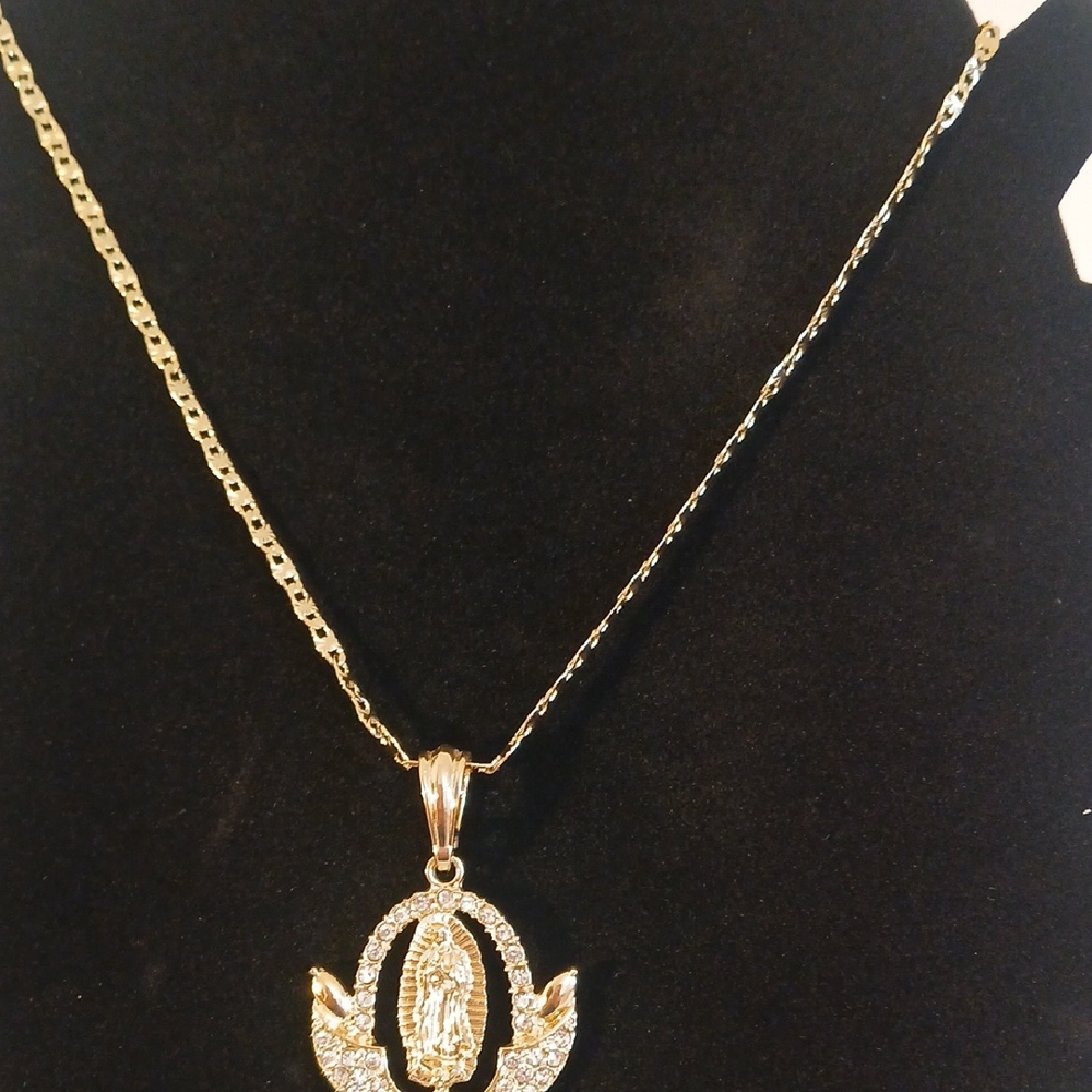 Gold Angelic Pendant Necklace